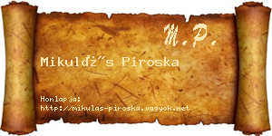 Mikulás Piroska névjegykártya